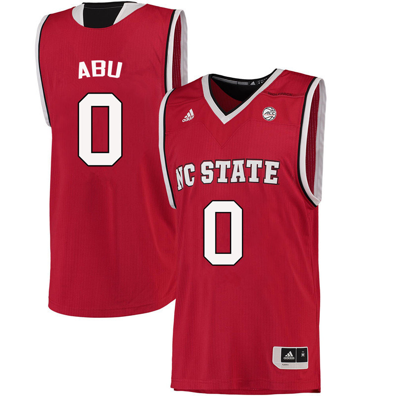 Men NC State Wolfpack #0 Abdul-Malik Abu College Basketball Jerseys-Red